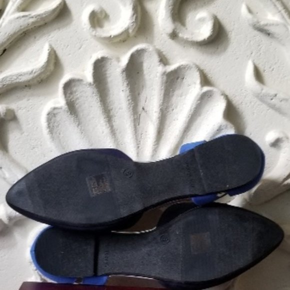 Two Toned Blue Suede D'orsay Flats NWT - Picture 3 of 7